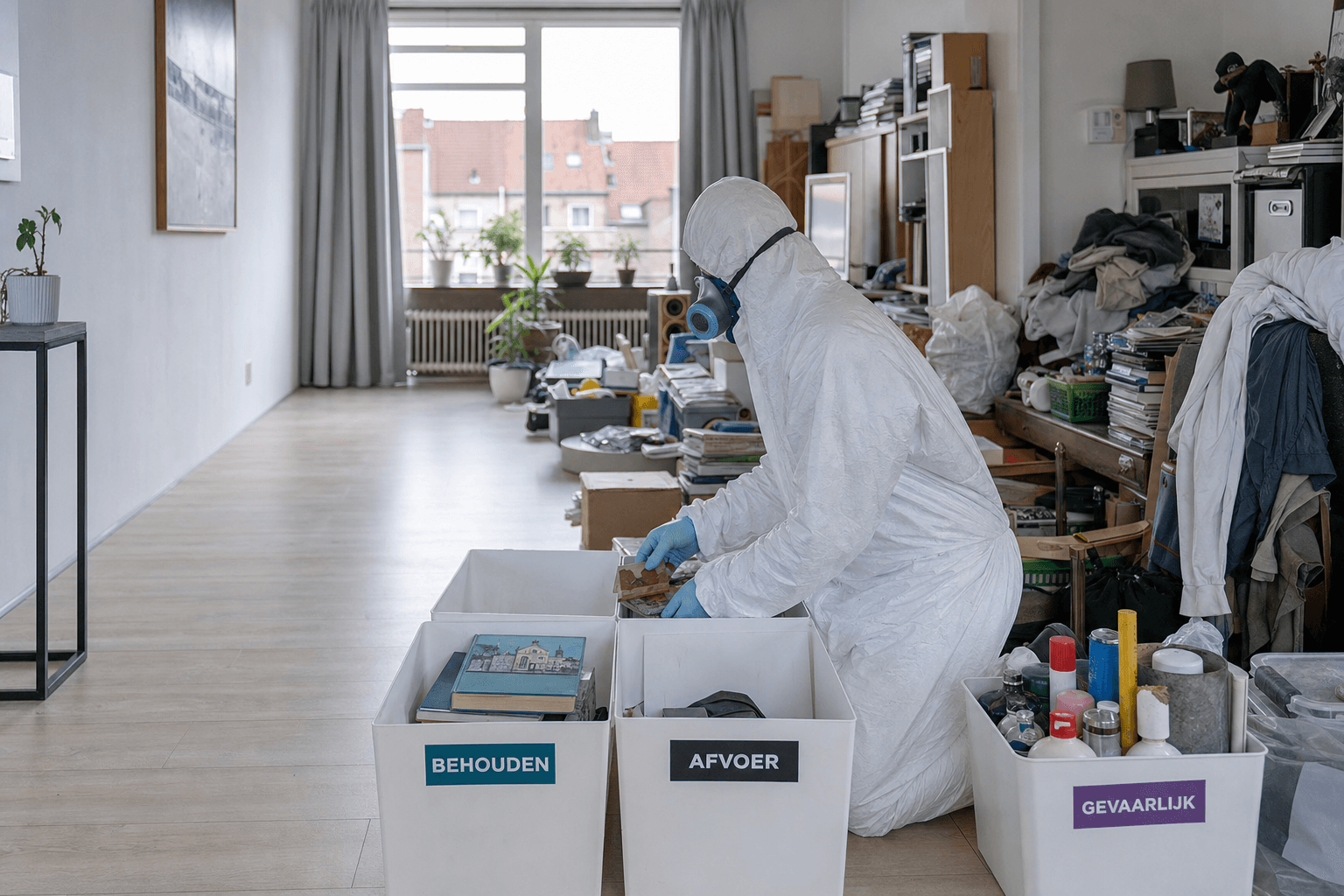 Hoarding-woning - sorteren, ontruimen, dieptereiniging en geurverwijdering