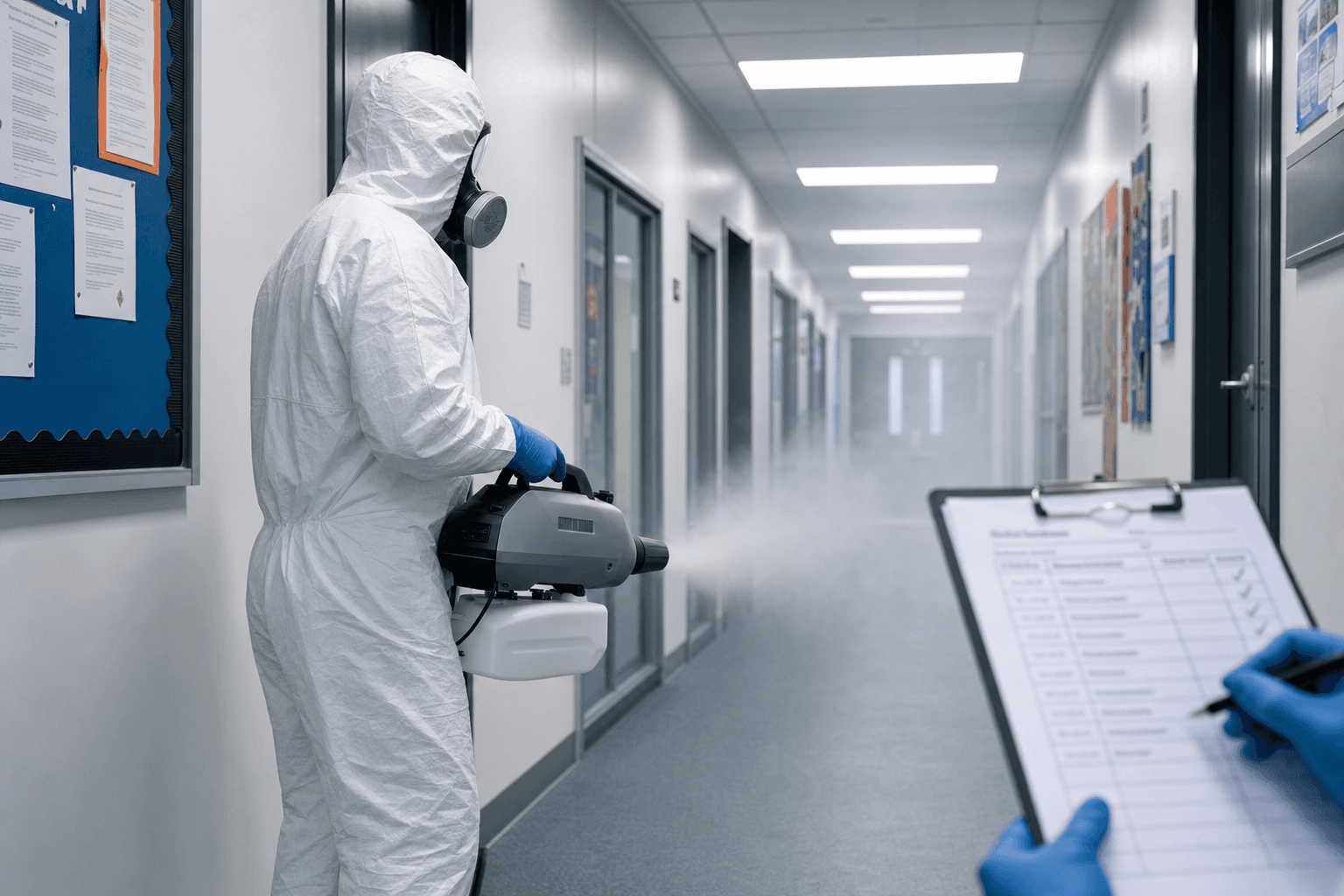 Werk volgens BRL-SIKB 6000 - Tyvek, P3-respirator en dubbele handschoen